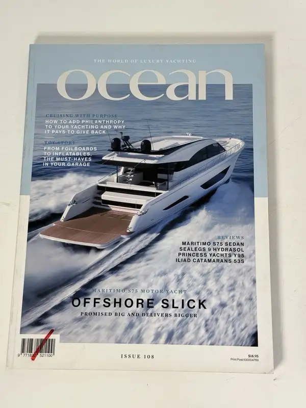 ocean magazine issue 108 luxury yachting motor yachts yachts "offshore slick"