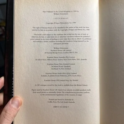 Hannibal by Thomas Harris (Hardcover) 1999 – photo 4