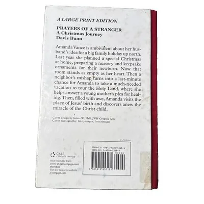 Prayers of a Stranger : A Christmas Story by Davis Bunn (2012, Trade Hardcover ) – photo 2