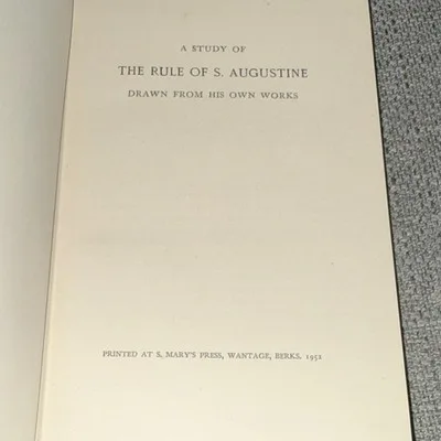 A Study of the Rule of S. Augustine C.S.M.V. (1952, Hardcover) – photo 3