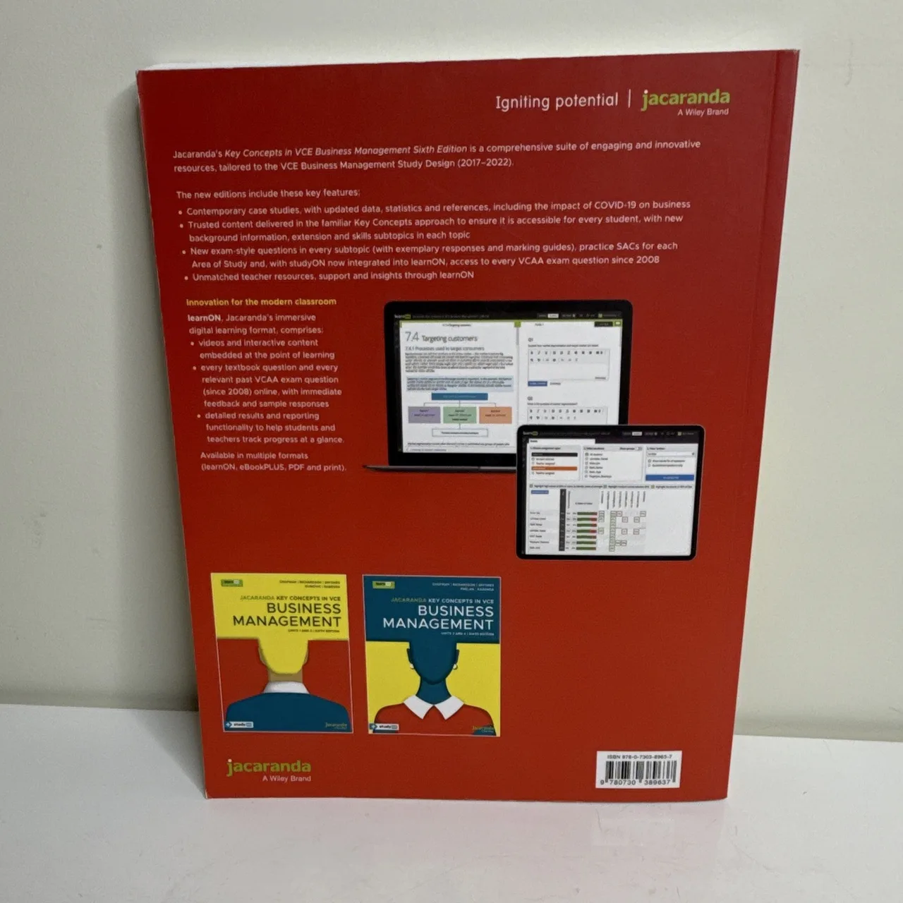Jacaranda Key Concepts VCE Business Management Units 3 & 4 6th Ed 2021 – photo 3