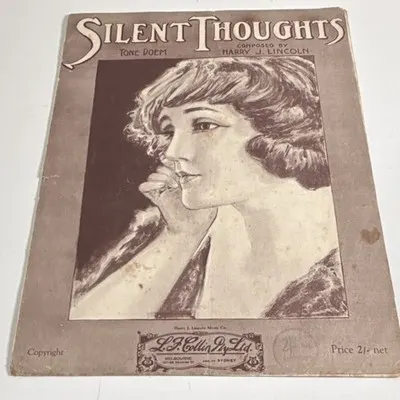 Harry J. Lincoln Silent Thoughts Tone Poem Piano Solo Sheet Music L.F. Collin