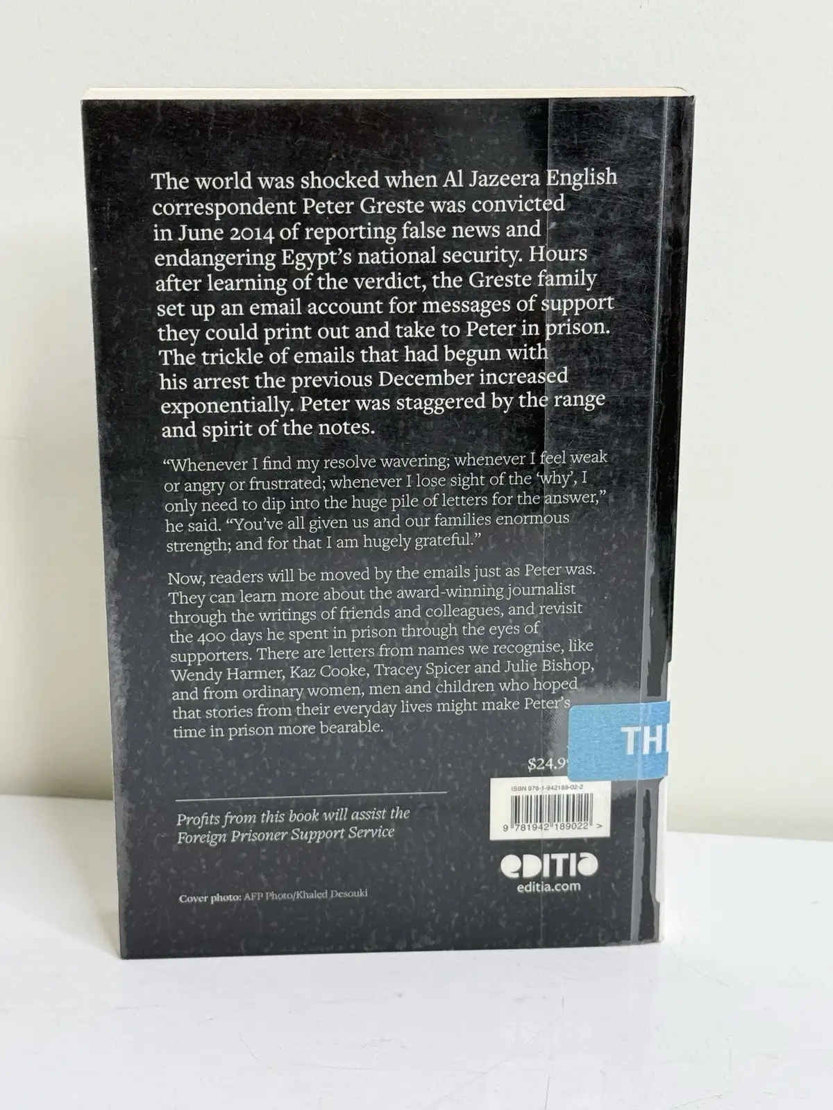 Peter Greste Prison Post: Letters of Support (Paperback, 2015) THOUGHTS Ex-Lib – photo 2