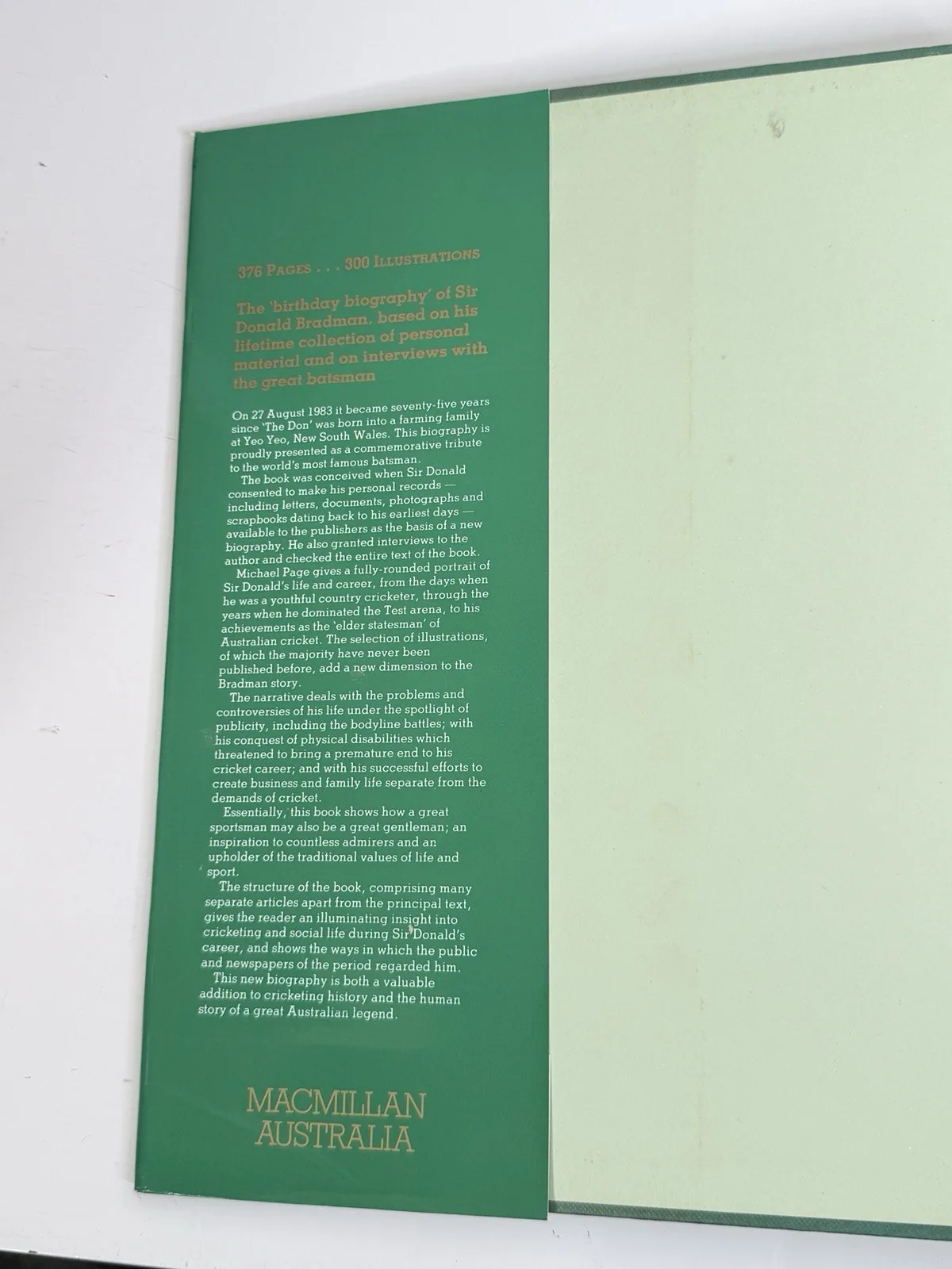 Michael Page Bradman: The Illustrated Biography (1983 HC) Illus DJ 376p – photo 3