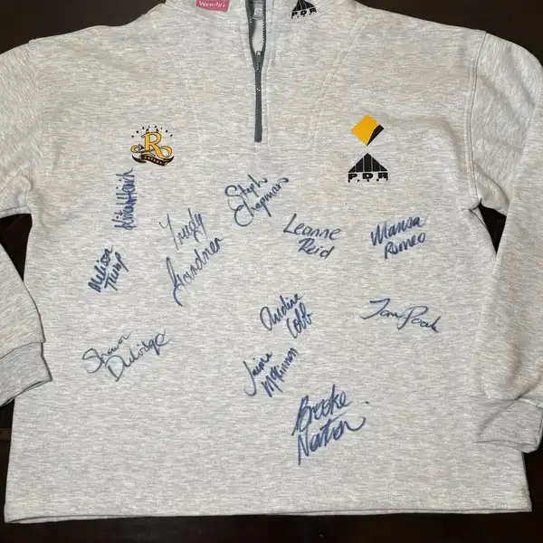 Rare Vintage Adelaide Ravens beautifully signed vintage jumper Large Men's size