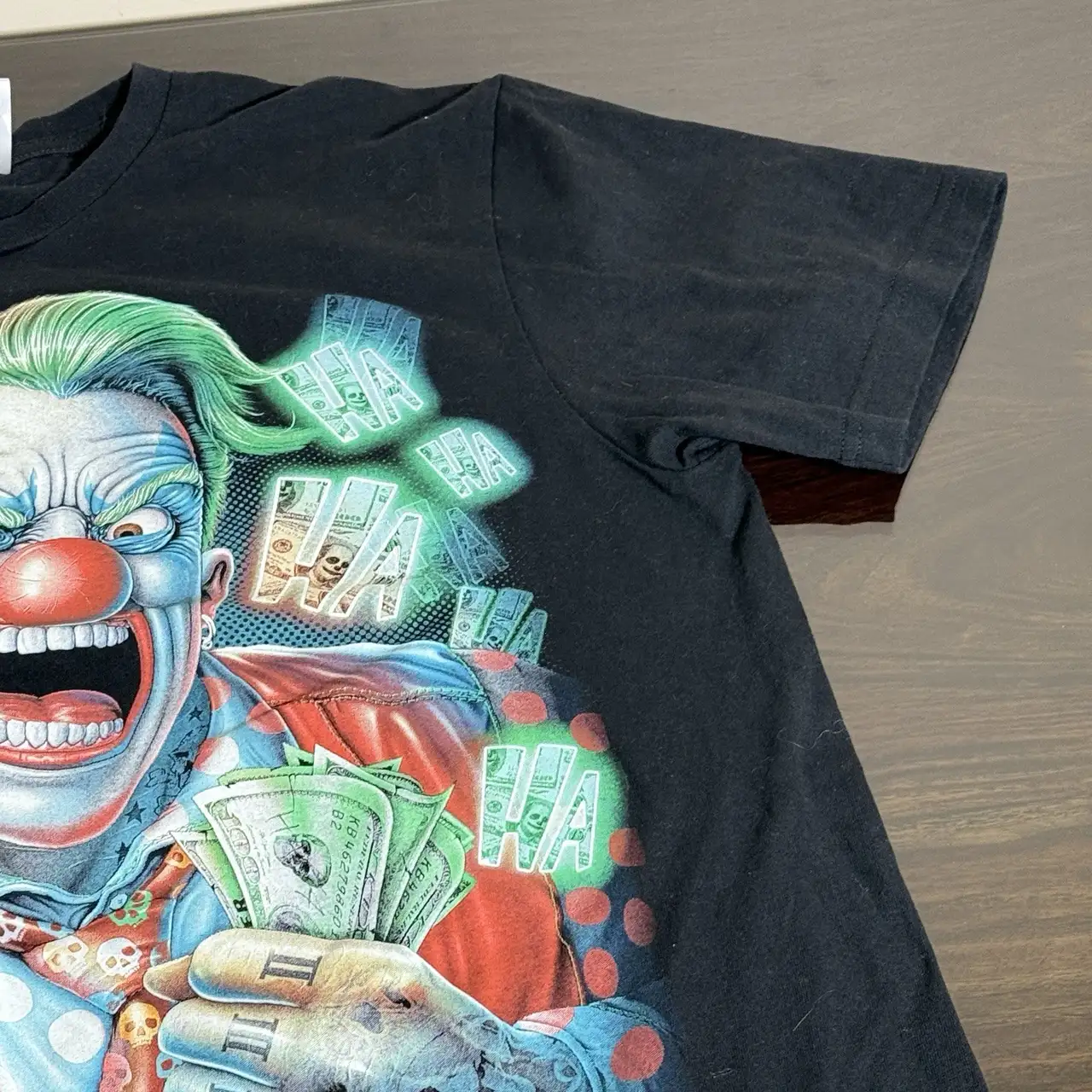 Thrift Shop Joker Clown Glow In The Dark Medium Tee Shirt – photo 8