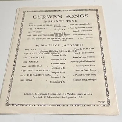 Curwen Silent Worship G.F. Handel Arr. Arthur Somervell Sheet Music 1928 – photo 5