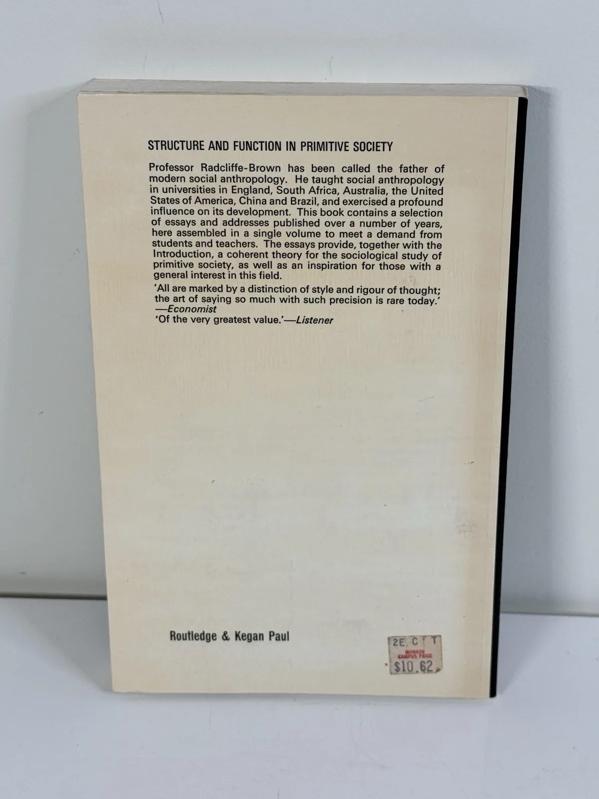 Structure and Function in Primitive Society A R Radcliffe-Brown Paperback – photo 3
