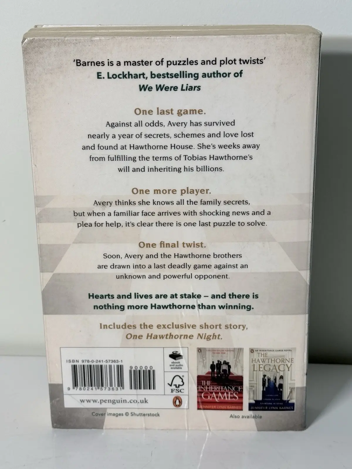 The Final Gambit (Inheritance Games) Jennifer Lynn Barnes PB ex library Penguin – photo 3