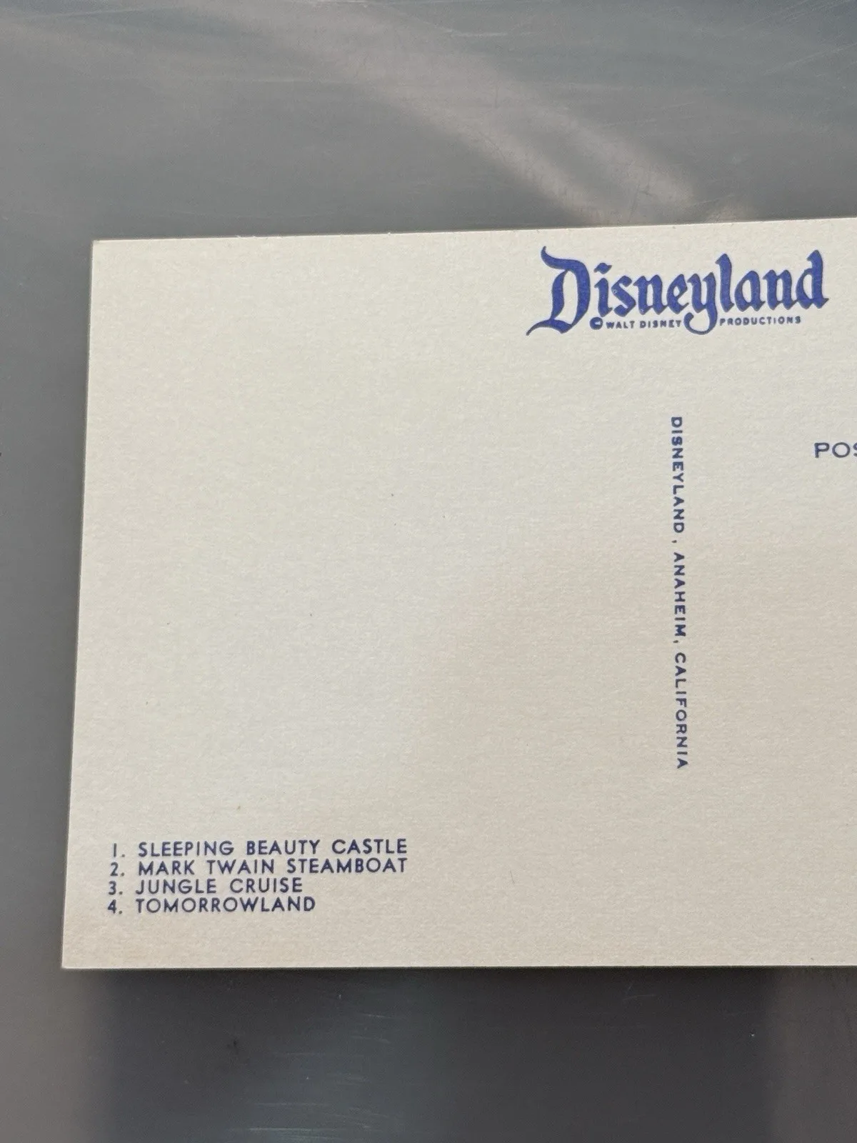 Walt Disney Productions Disneyland Multi-View Postcard Unposted – photo 5
