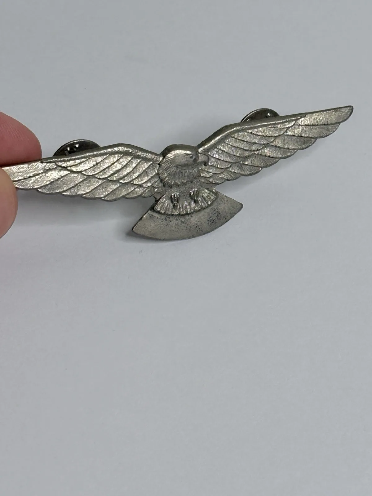 Vintage AJ Parkes Silver Eagle Aviation Pilot Wings Badge Australian – photo 2
