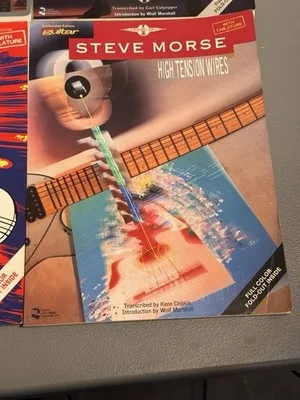 4x Vintage Guitar Tab Books Steve Vai Joe Satriani Steve Morse Rare Tablature – photo 5
