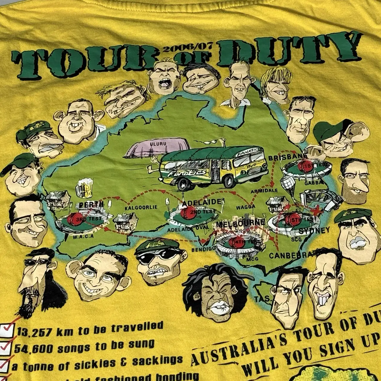 Australian Cricket Team Fanatics Tour T-Shirt England Australia 2008/09  5-0 – photo 2