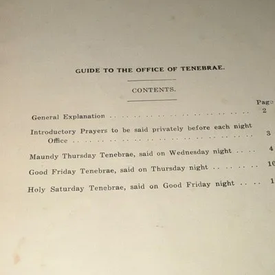 Office of Tenebrae Religion Prayer Guide Booklet Pamphlet (Fraser & Morphet) – photo 3