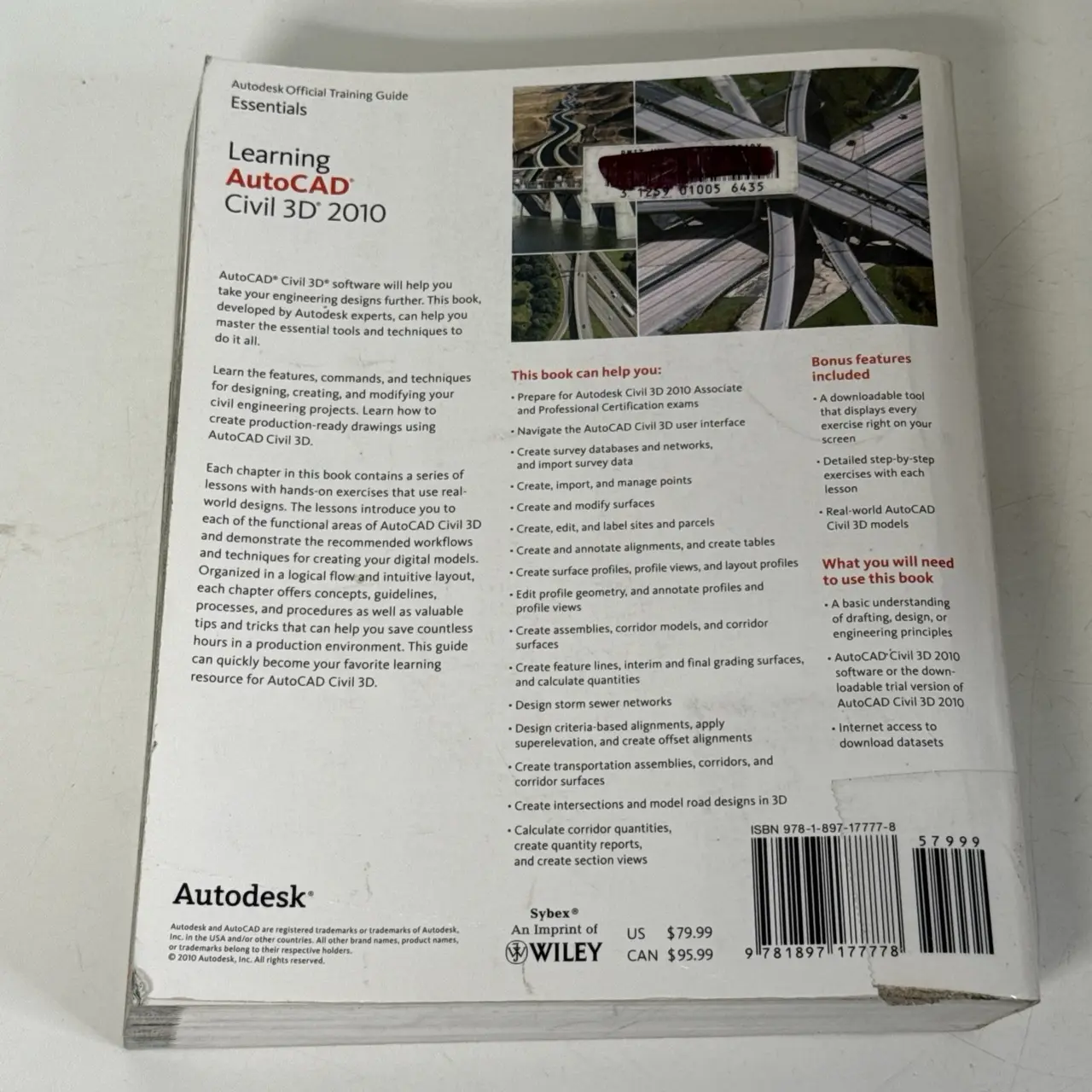 Autodesk Official Training Guide Learning AutoCAD Civil 3D 2010 PB (2010) Wiley – photo 2