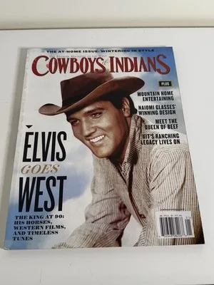 cowboys & indians magazine january 2025 issue "elvis goes west" illustrated – photo 2