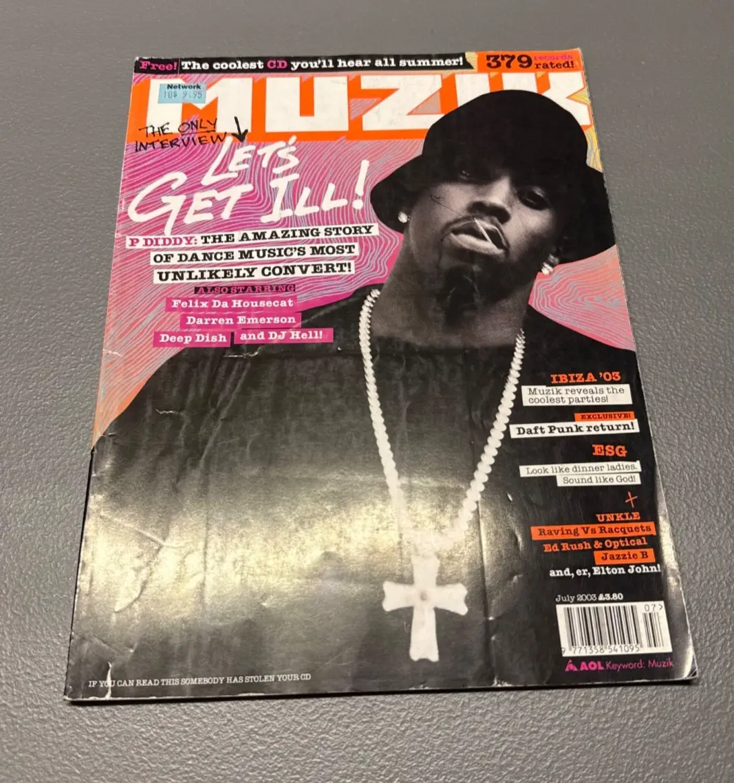 Diddy Puff Daddy magazine vintage muzik July 2003 – photo 2