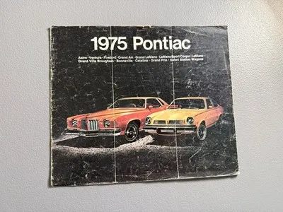 1975 Pontiac Original Sales Brochure Astre Firebird Grand Prix LeMans Vintage