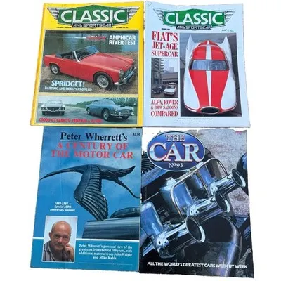 Bundle 4x Vintage Car Magazines Classic And Sports Car Motor Car Peter Wherrett