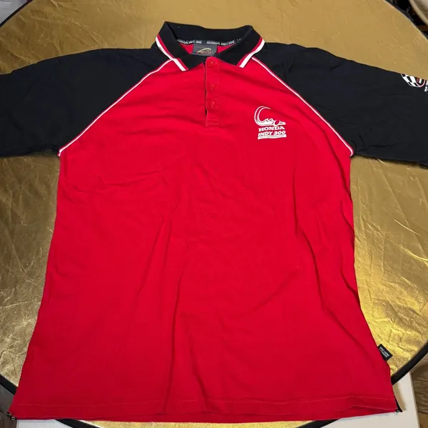 Vintage Honda Indy 300 Gold Coast 2002 polo shirt rare Large adult size