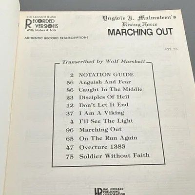 Hal Leonard Guitar Recorded Versions: Marching Out Yngwie Malmsteen Tab PB – photo 4