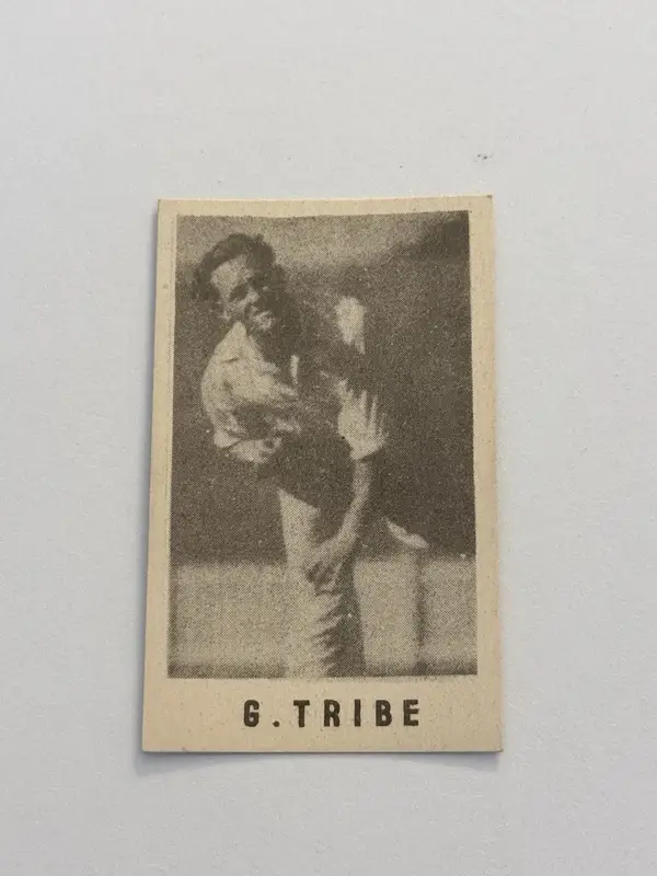 George Tribe G. TRIBE Victoria Cricket Trading Card Vintage 1945-6 Season