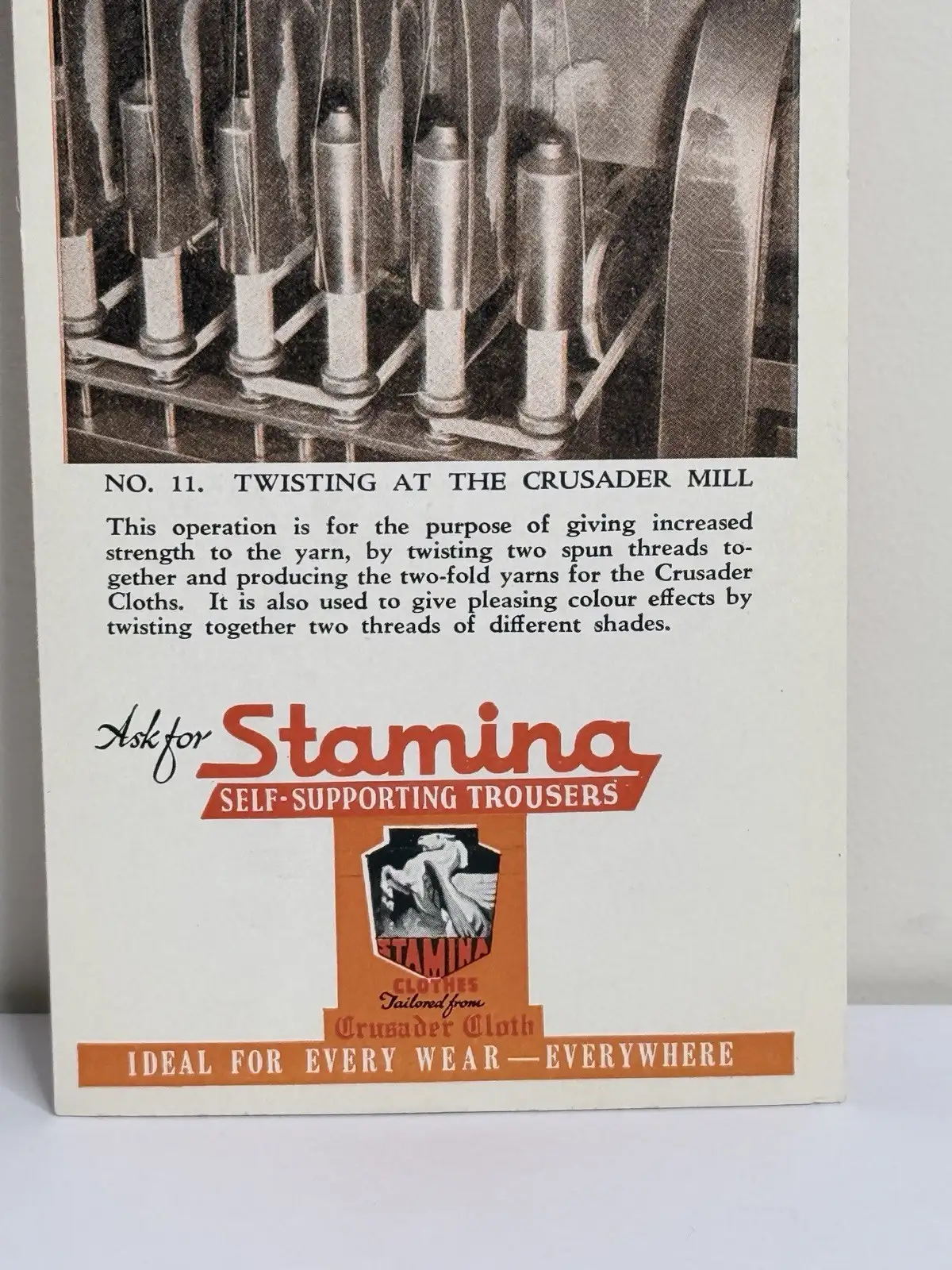 Stamina Crusader Cloth Self-Supporting Trousers Fashion Advertising Card#11 – photo 3