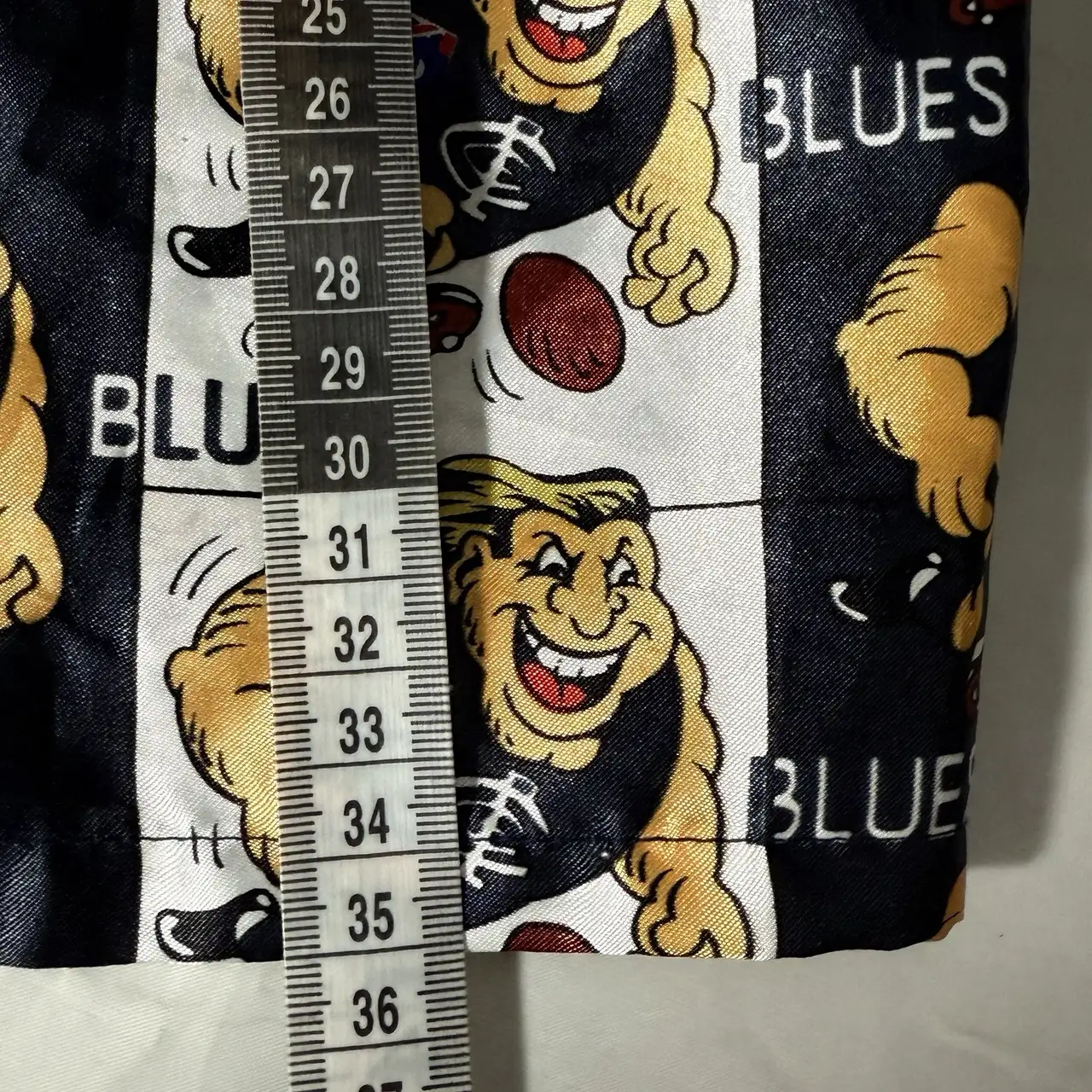 Vintage New Carlton Blues Satin AFL Boxer Shorts Small Stunning – photo 2
