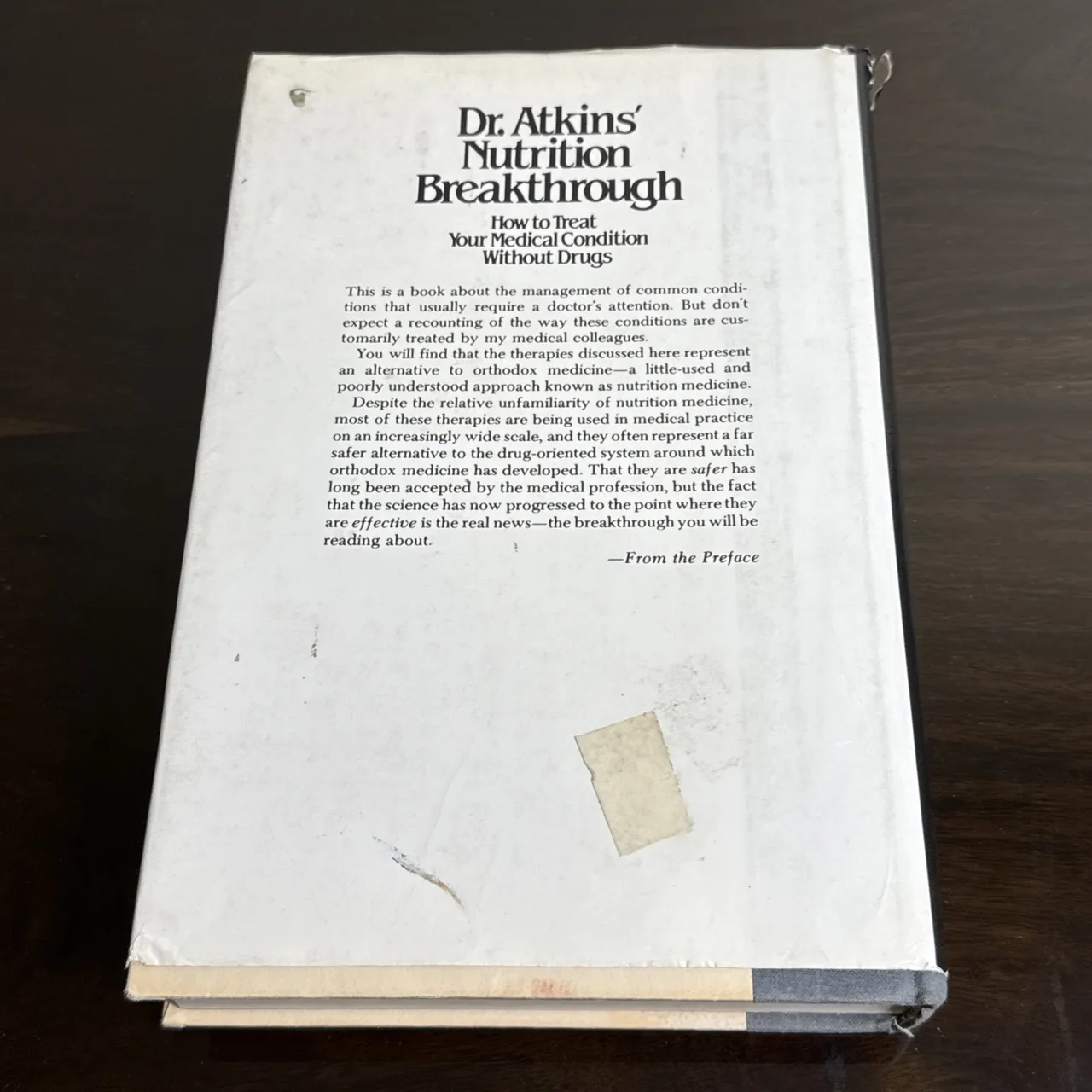 Dr. Atkins Nutrition Breakthrough Hardcover Vintage 1981 Edition Treat Condition – photo 2