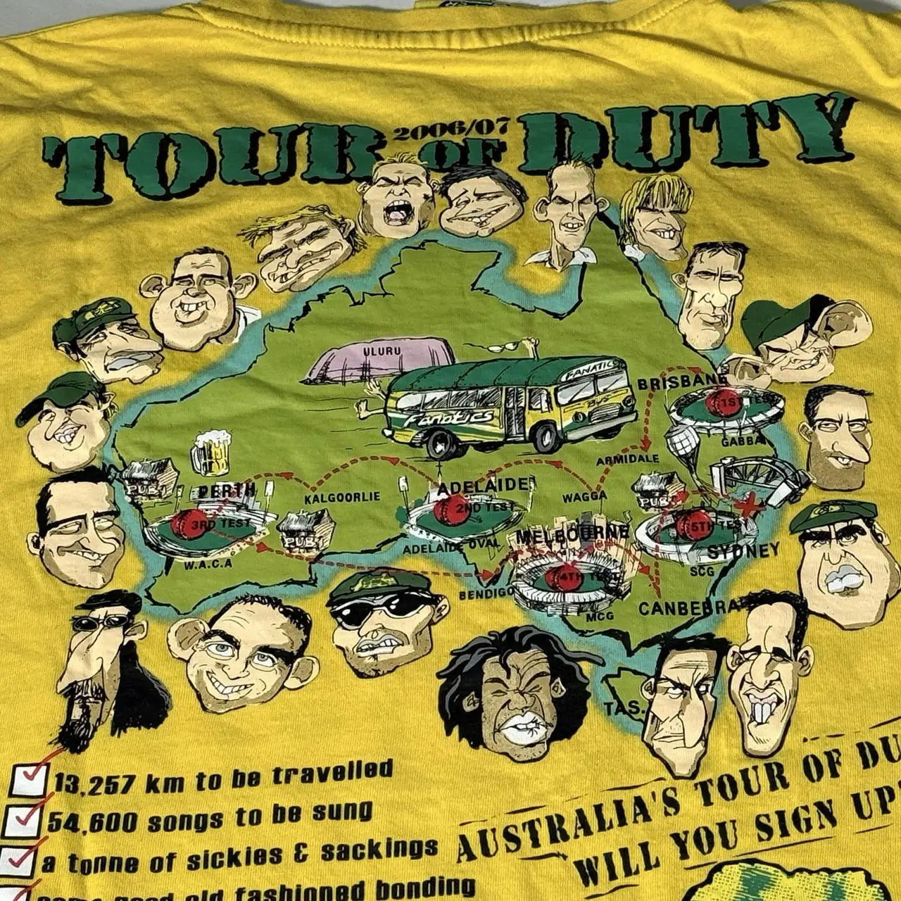 Australian Cricket Team Fanatics Tour T-Shirt England Australia 2008/09  5-0 – photo 6