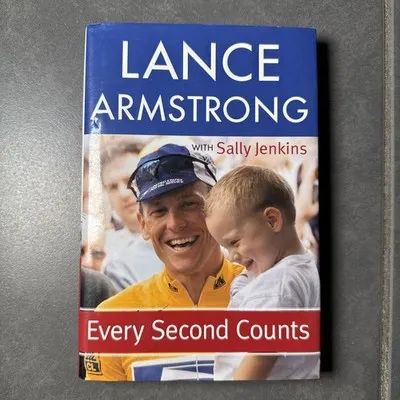 Every Second Counts Lance Armstrong 2003 1st Ed Cycling Biography Tour Hardcover