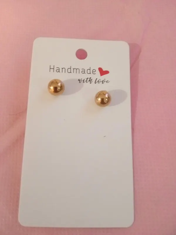 Gold ball earrings