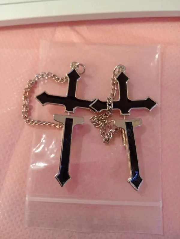 Large cross earrings