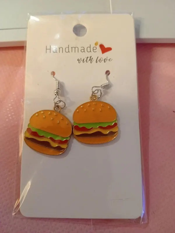 Hamburger earrings