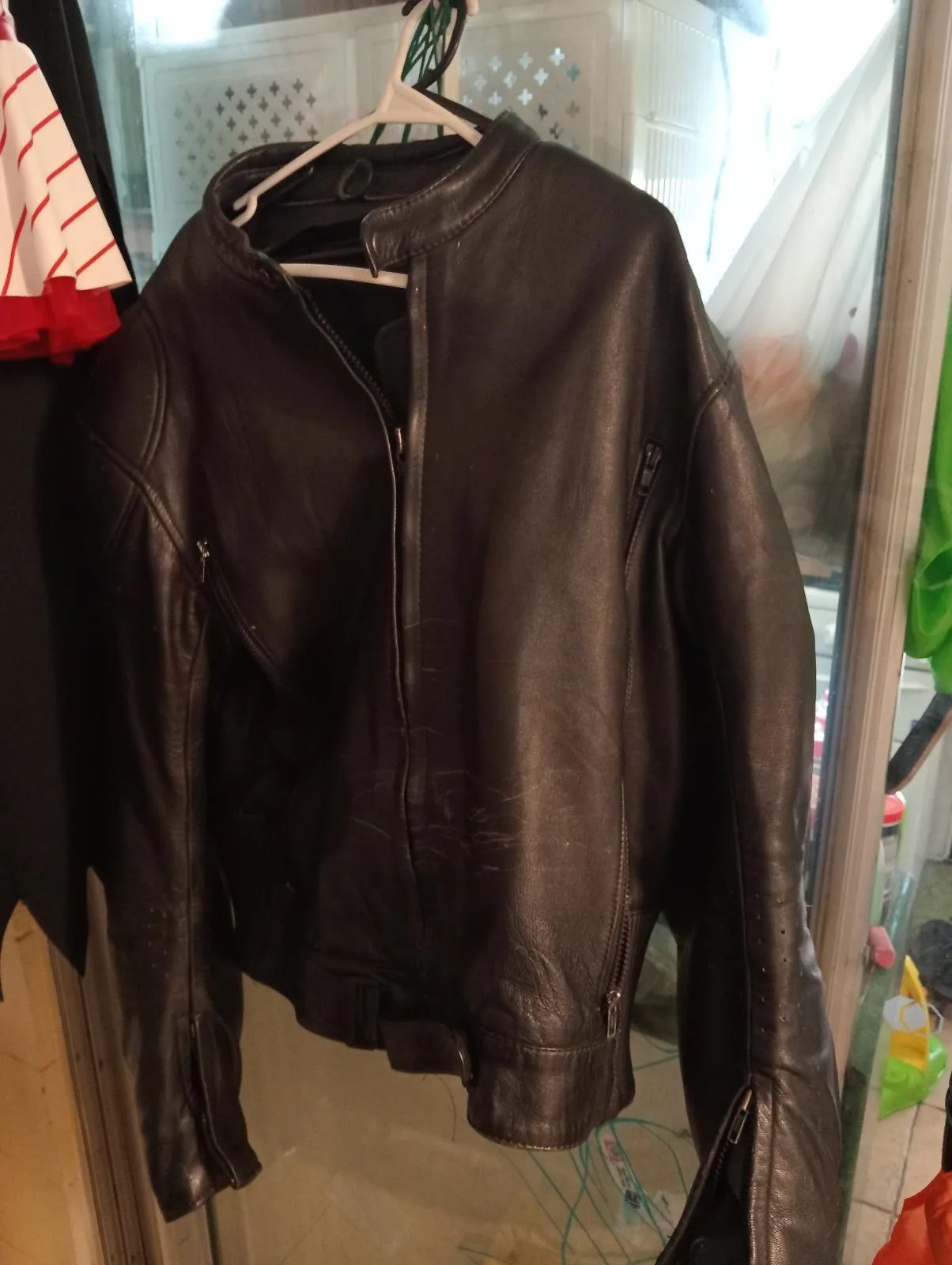 Leather motorbike jacket – photo 3