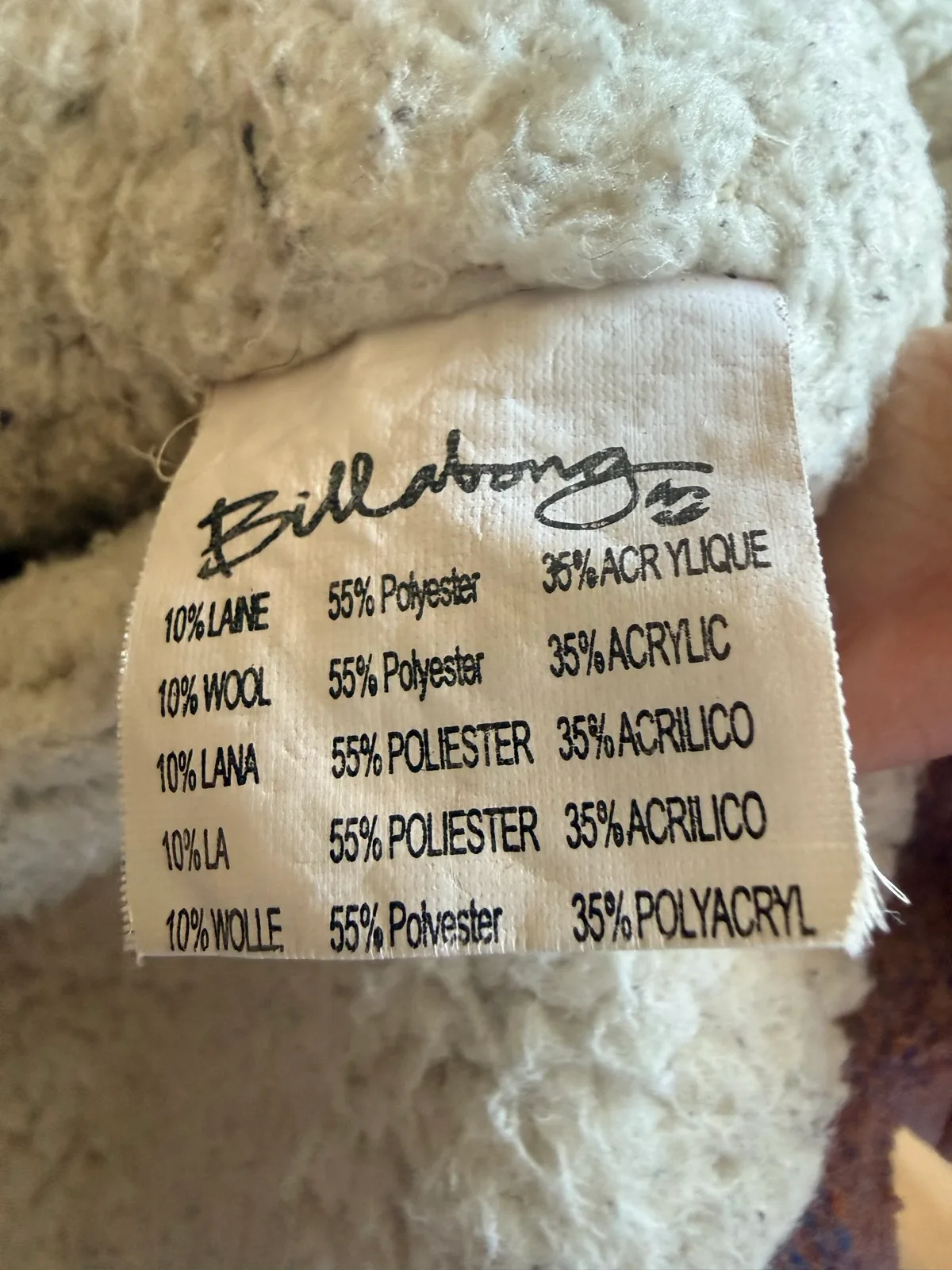Vintage Billabong multi-colored striped fleece jacket — photo 5