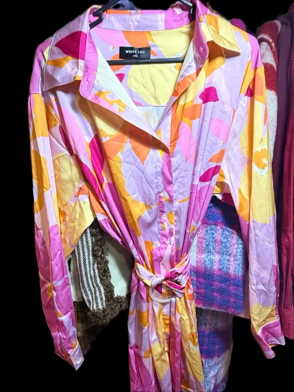 White fox Island dream shirt dress