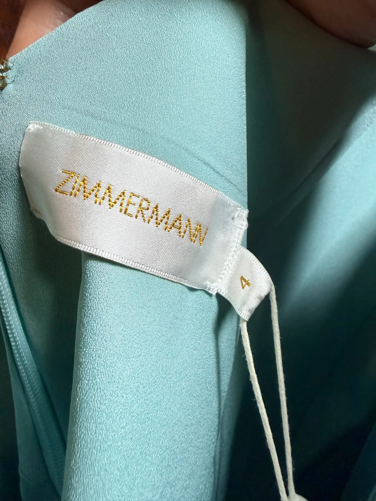 Zimmermann Suede Silk Plunge Dress Rrp 450 — photo 4