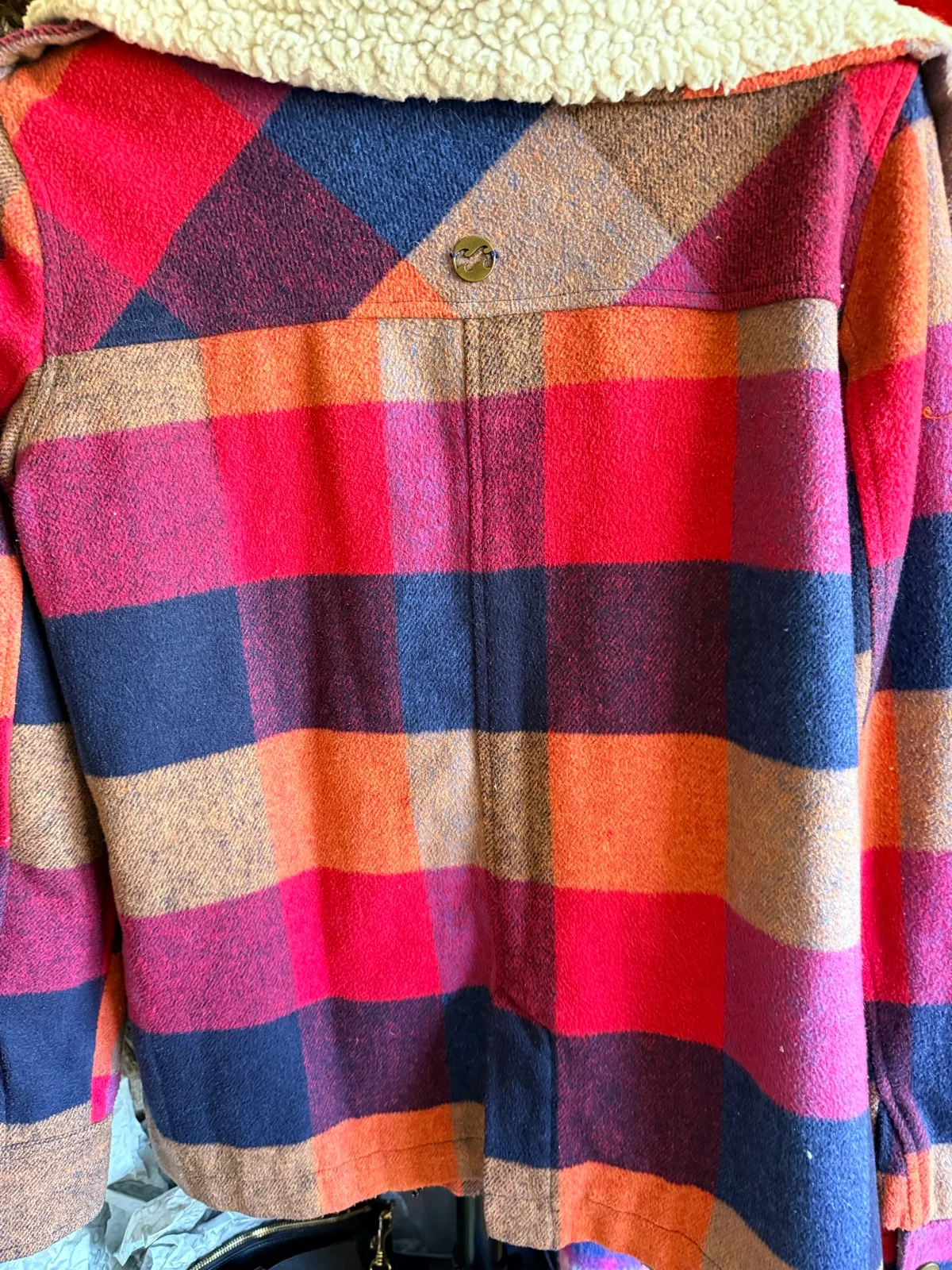 Vintage Billabong multi-colored striped fleece jacket — photo 3