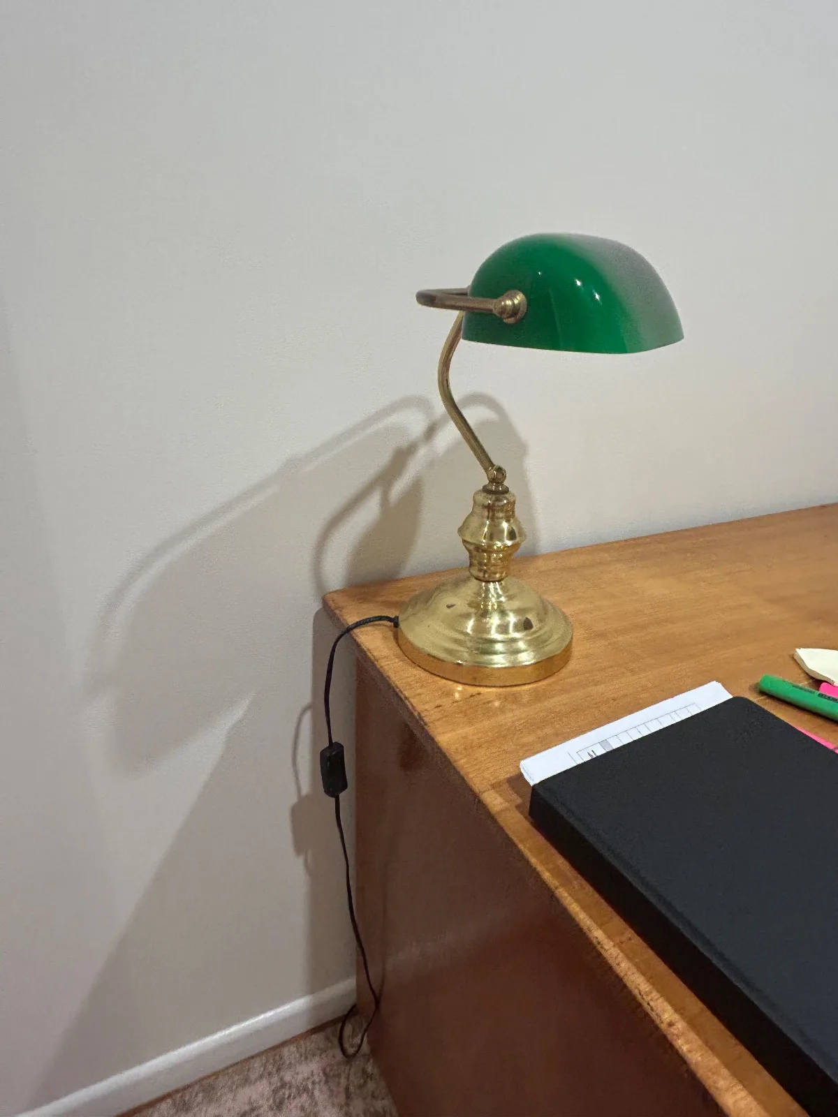 Vintage oak desk and chair – photo 7