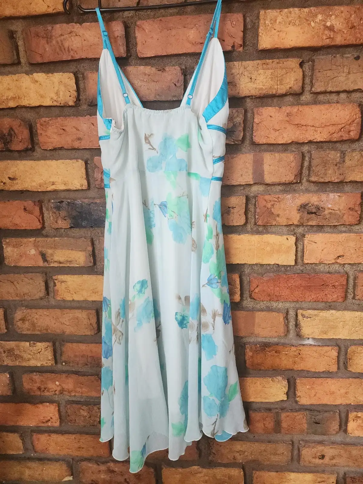 Vintage Aliva Girl Floral Chiffon Midi Dress Size 8 Y2K – photo 6
