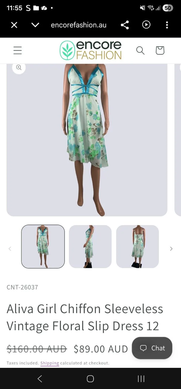 Vintage Aliva Girl Floral Chiffon Midi Dress Size 8 Y2K – photo 9