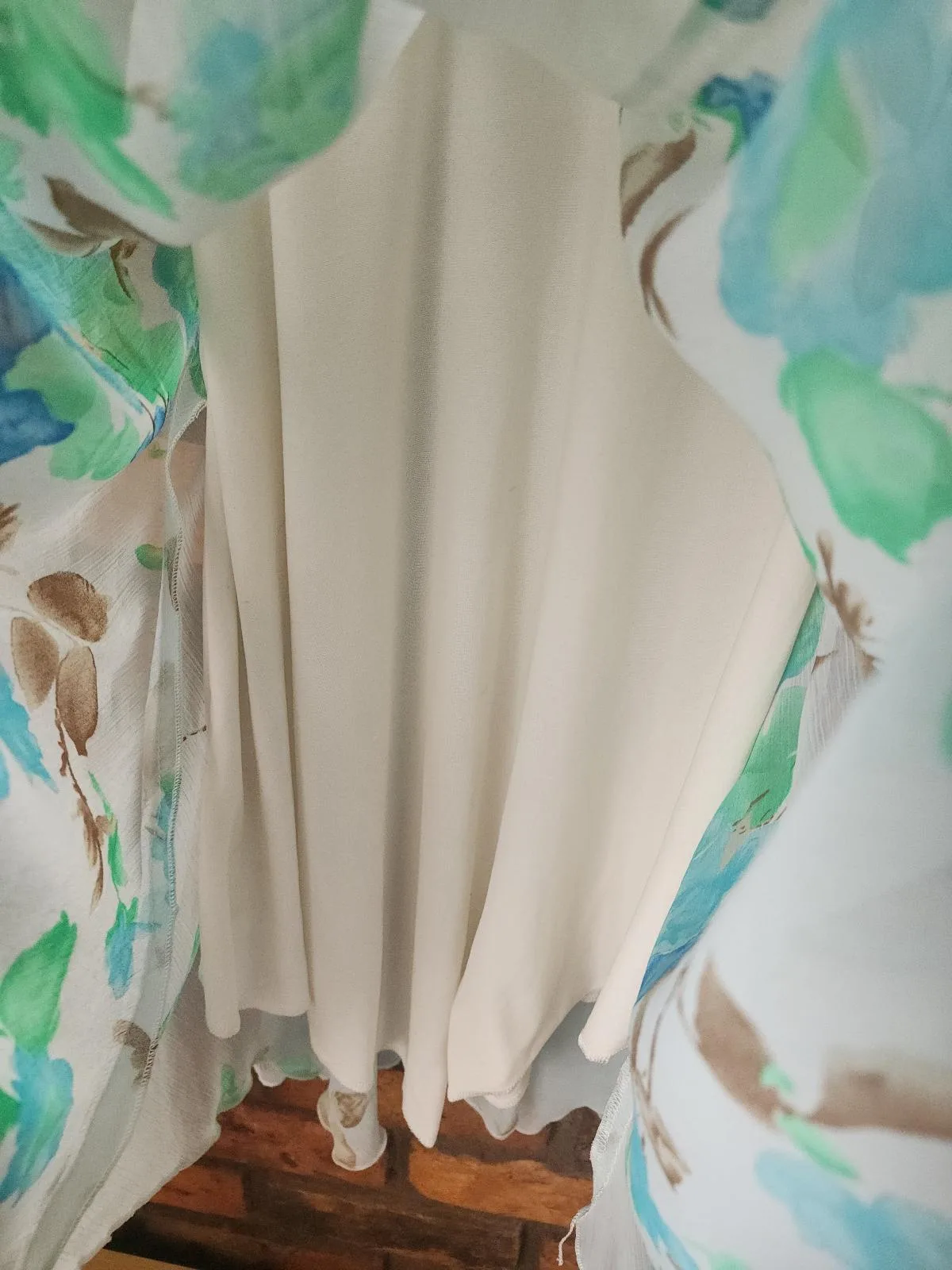 Vintage Aliva Girl Floral Chiffon Midi Dress Size 8 Y2K – photo 5