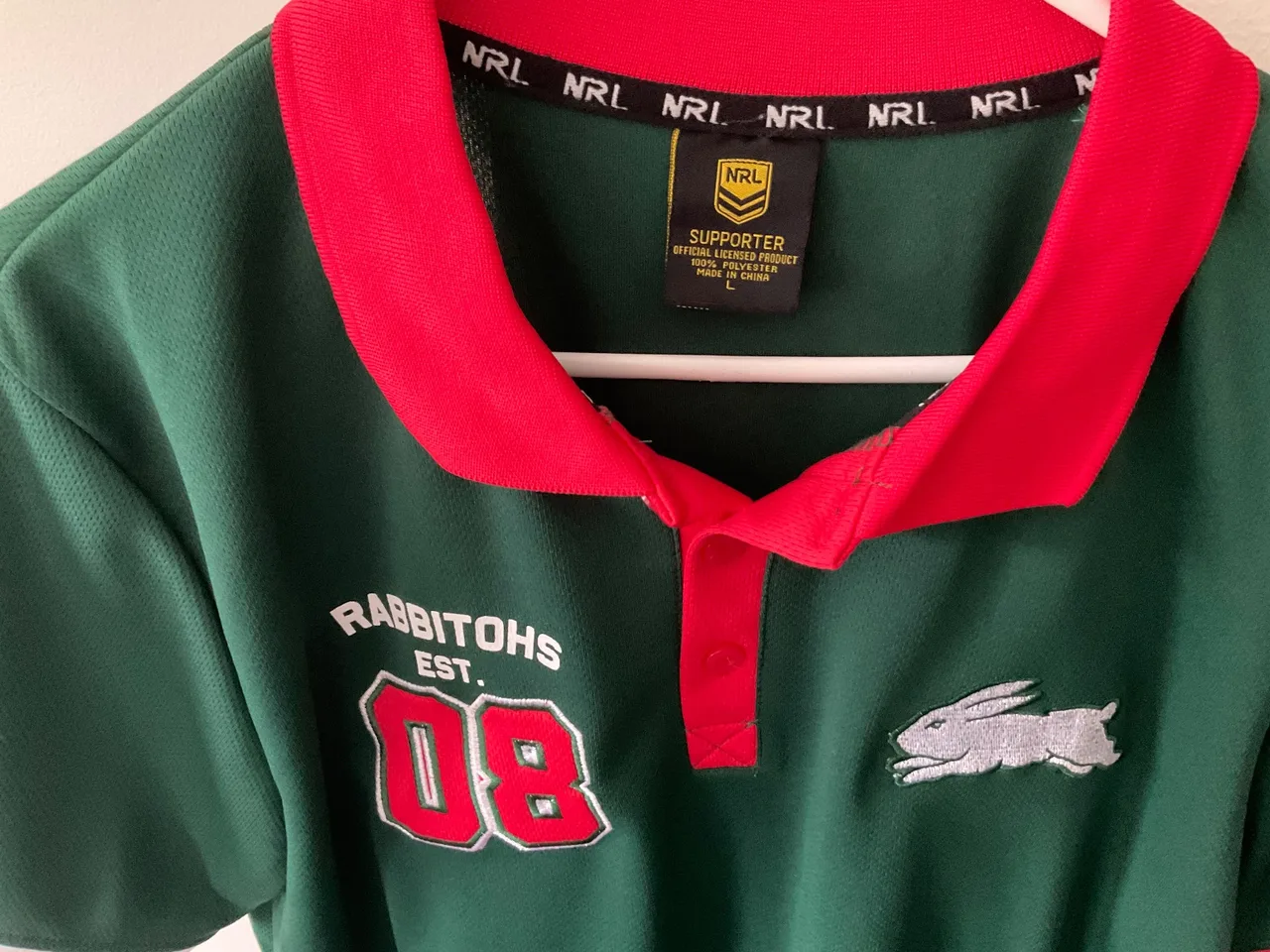 Nrl Rabbitohs Polo Shirt Size L — photo 2