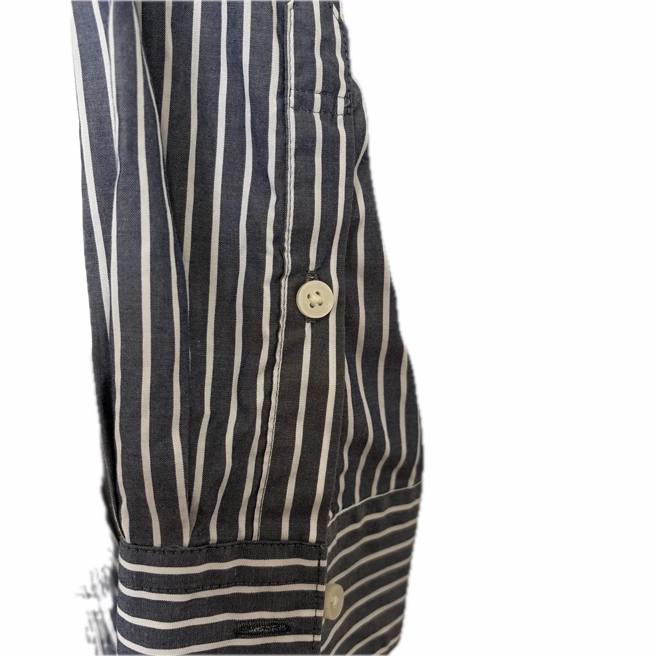 UNIQLO Blue/gray & White Striped Shirt Dress with Tie Belt – XS – photo 2