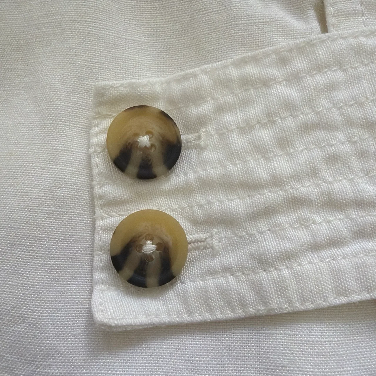 Significant Other Ivory Florina White Linen Blend Midi Skirt Size 6 Coastal Chic – photo 5