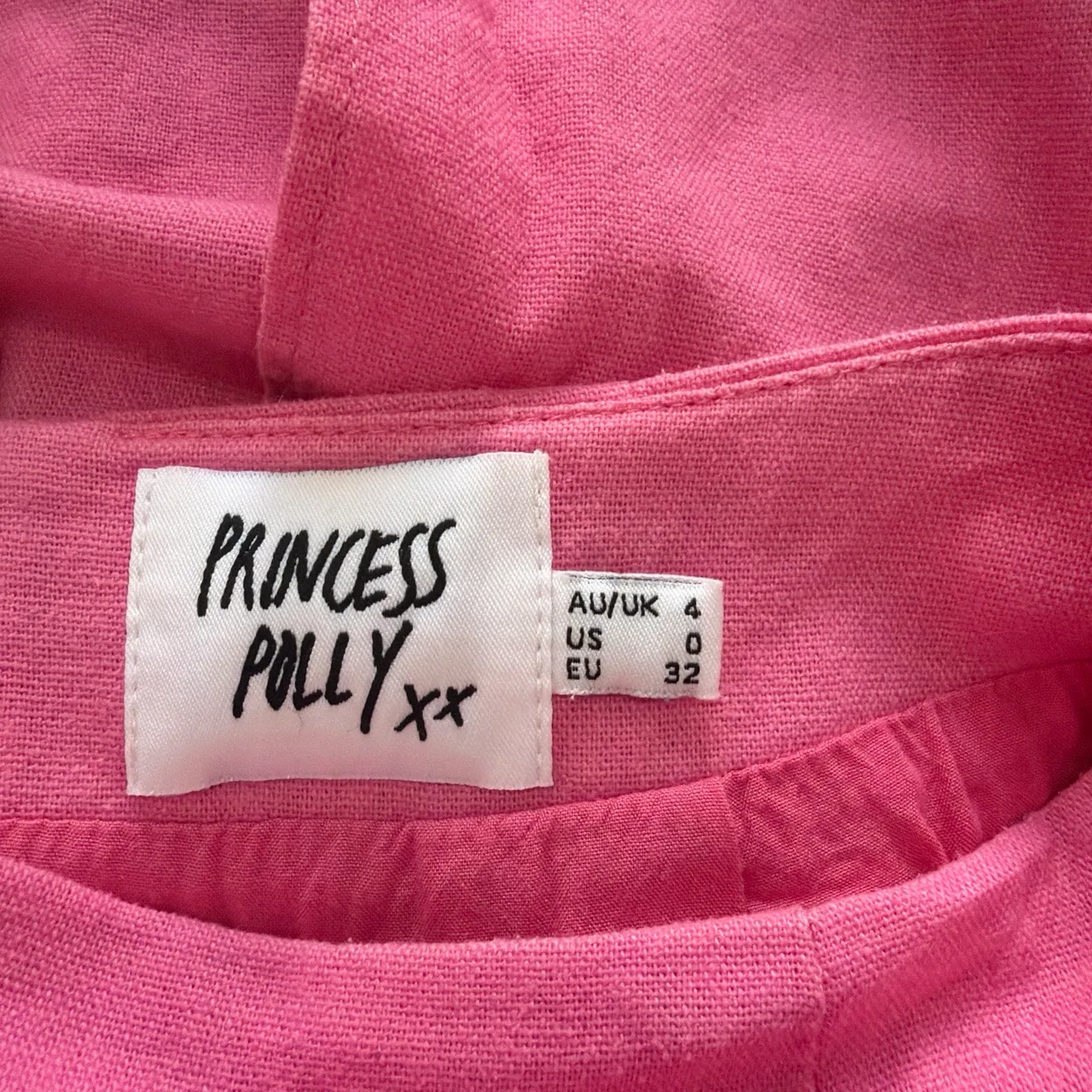 Princess Polly Pink Linen Blend Maxi Skirt Size 4 (fits 4-6) Barbiecore Y2K – photo 4
