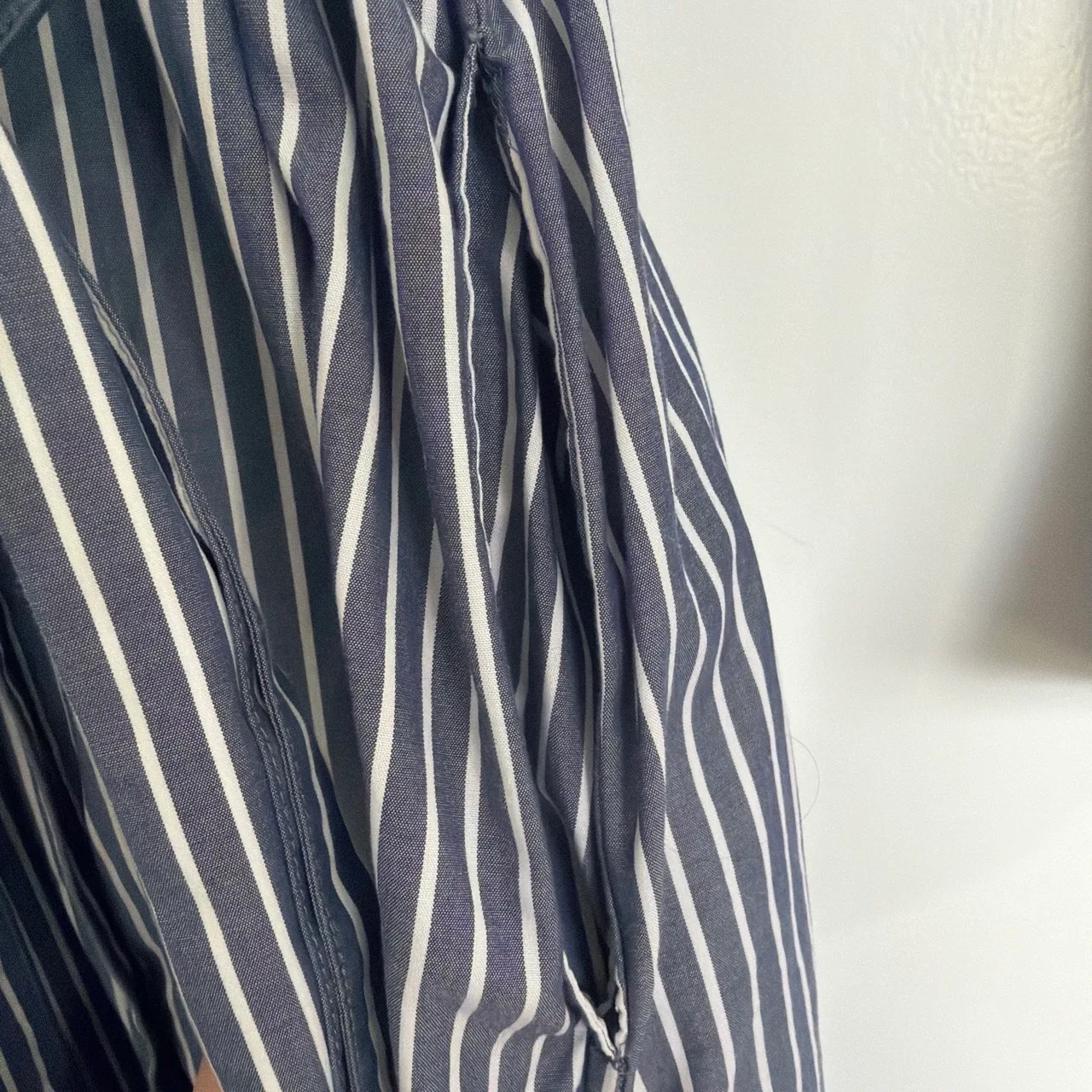 UNIQLO Blue/gray & White Striped Shirt Dress with Tie Belt – XS – photo 5