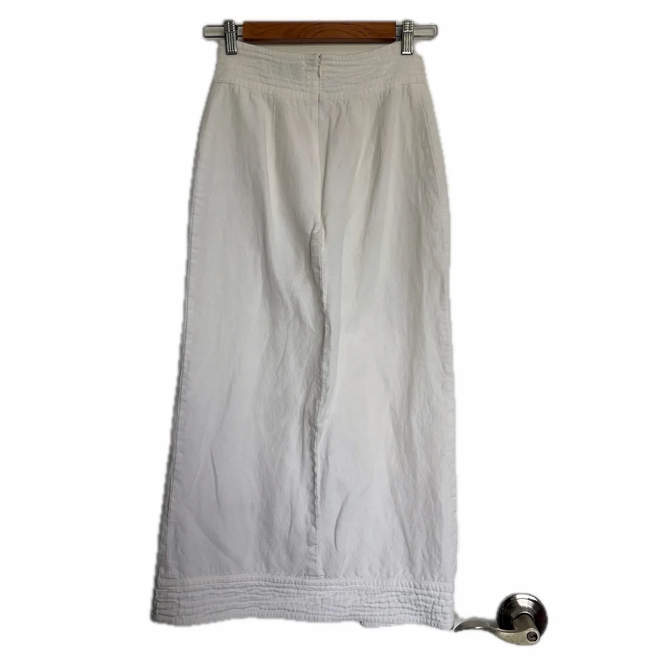 Significant Other Ivory Florina White Linen Blend Midi Skirt Size 6 Coastal Chic – photo 4