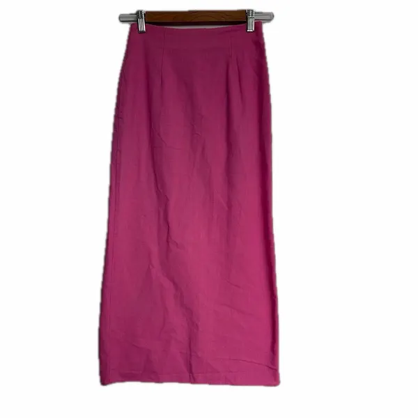 Princess Polly Pink Linen Blend Maxi Skirt Size 4 (fits 4-6) Barbiecore Y2K
